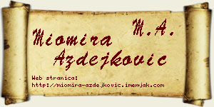 Miomira Azdejković vizit kartica